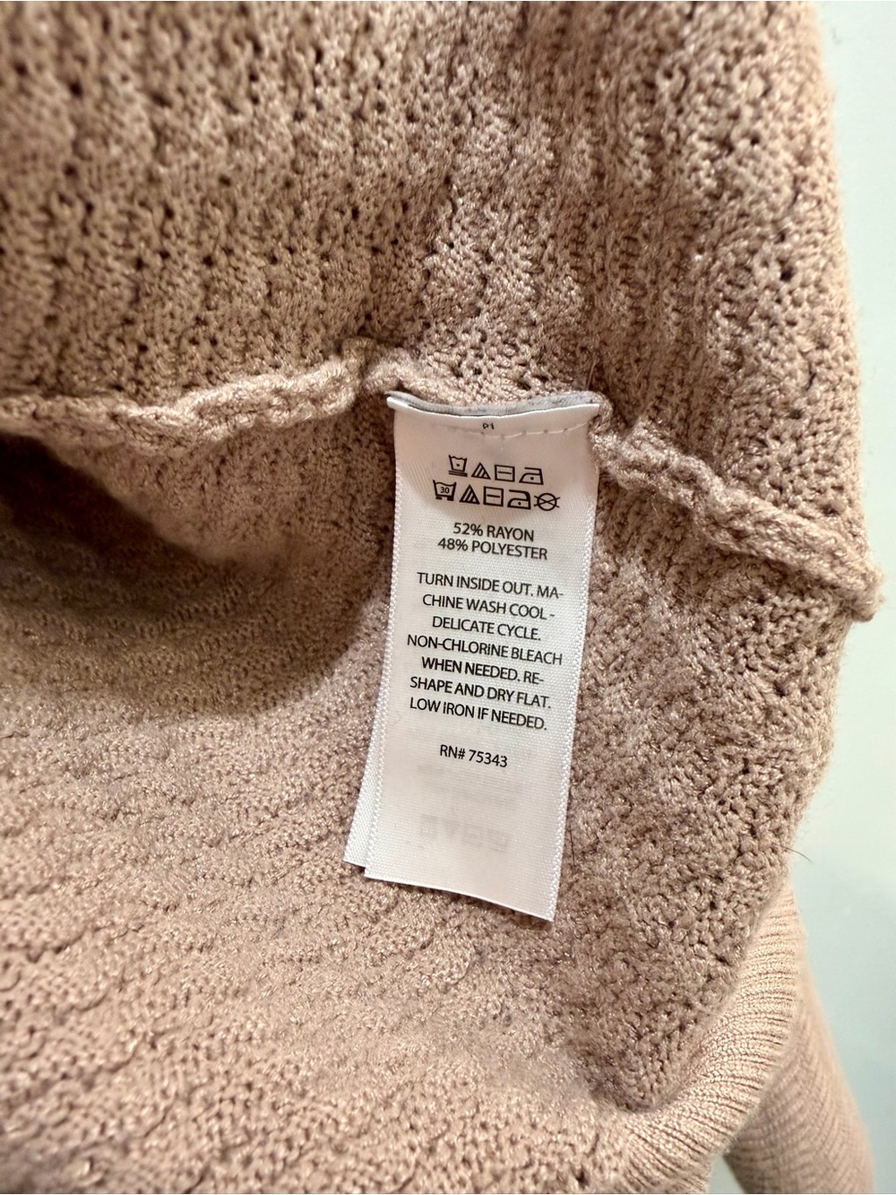 Rachel Zoe Rosette Wavy Knit Cardigan Sweater Women’s XL Tan Gold Lion Button - Picture 7 of 10